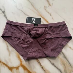 NEW N2N Bodywear Mens Xtreme Gym Cotton Pouch Trunk Color Purple Size Large